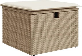 vidaXL bézs polyrattan kerti szék párnával 55 x 55 x 37 cm