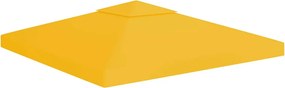 vidaXL sárga kétszintes pavilon-tetőponyva 310 g/m² 3 x 3 m