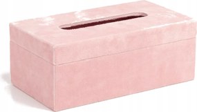 Rózsaszín Zsebkendőtartó tároló doboz rózsaszín anyagból