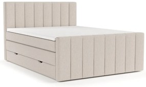 Bézs ágyneműtartós boxspring ágy 180x200 cm Ruby – Maison de Rêve