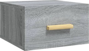 vidaXL szürke sonoma falra szerelhető éjjeliszekrény 35x35x20 cm