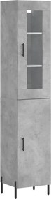 vidaXL betonszürke szerelt fa magasszekrény 34,5x34x180 cm