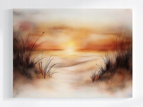 Poszter Tájkép Víz Tenger Tengerpart Dűnék Fű Nap 80x60