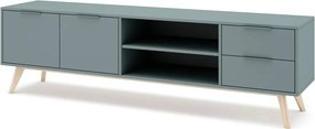 Szürkészöld TV-állvány 180x53x40 cm Pisco – Marckeric