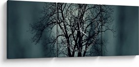 Kép egy fáról napfogyatkozáskor (órával) (90x30 cm)