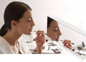 Tükör Kijelzős Digitális Ébresztő Óra Asztali Hőmérő Fekete Keret