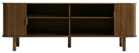 Barna TV-állvány tölgyfa dekorral 56x160 cm Cavo – Unique Furniture