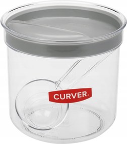 Curver Ömlesztettáru-tároló tartály mérőpohárral 1 l szürke