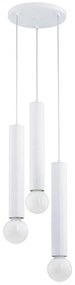 Csillár zsinóron TWISTER 3xE27/60W/230V á. 28 cm fehér