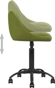 vidaXL világoszöld bársony irodaszék