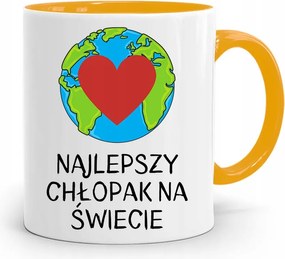 Sárga Bögre A Világ Legjobb Fiújának, fényképes nyomattal