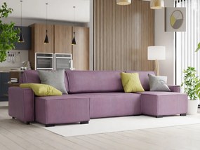SMART lila U alakú kanapé