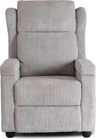 Dönthető fotel szürke kord kárpittal – SPENCER