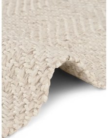 Krémszínű-elefántcsont színű kézi szövésű gyapjúkeverék futószőnyeg 80x200 cm Majoli – Elle Decoration