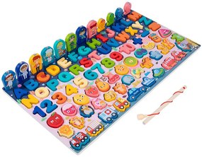 6 az 1-ben formabeillesztő és oktató Montessori fajáték