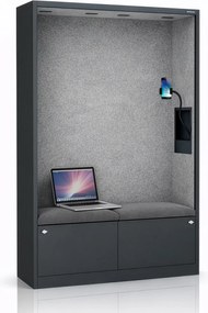 Sally 1150mm korpus Antracytowy - siedzisko Szary