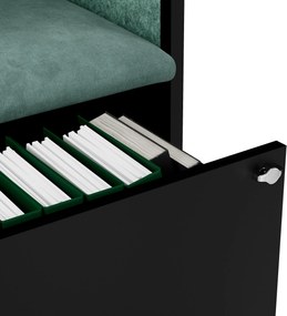 Sally 600mm korpus Czarny - siedzisko Zielony