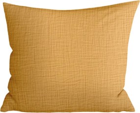 Muszlin párnahuzat MUSSARI 45x45 cm, mustárszínű