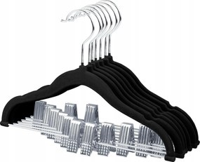 Gyerek akasztók Bársonyos 30cm Csipeszekkel Csúszásgátló 7db-os szett