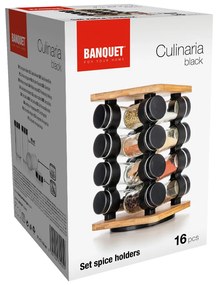 Banquet Fűszertartó szett CULINARIA Black, 16 db