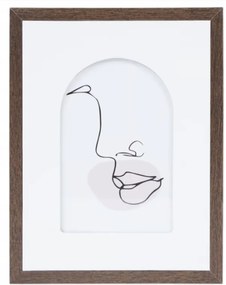 Fa képkeret íves barna ajándéktárgy dekoráció