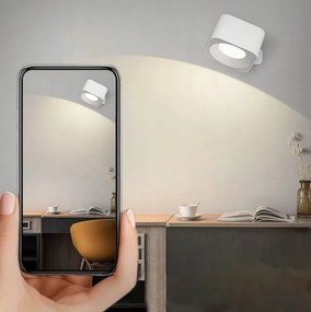 Vezeték nélküli mágneses LED lámpa az ágy fölé - fehér