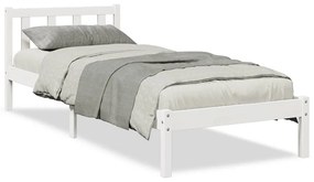fehér tömör fenyő extra hosszú ágykeret matrac nélkül 90x210 cm