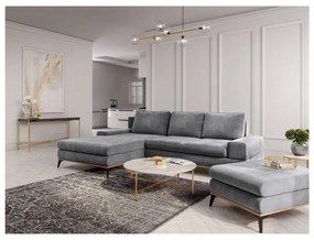 Astre szürke puff bársony kárpittal - Windsor &amp; Co Sofas