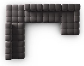 Sötétszürke bársony kanapé 379 cm Bellis – Micadoni Home