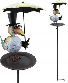 Kerti itató színes madárral és esernyővel 137 cm Etető itató