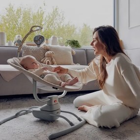 Lionelo - Zenélő babahinta RIO 4xC bézs latte + távirányító