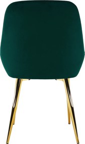 Étkezőszék, smaragd/gold króm-arany, PERLIA