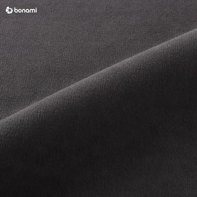 Sötétszürke bársony kinyitható sarokkanapé (jobb oldali) Sweet Harmony – Miuform