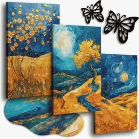 Vászonkép 150x70 cm Nappali Képek Olaj Utánzat Tájkép Kilátás