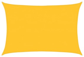 sárga négyszögletű HDPE napvitorla 160 g/m² 4x5 m