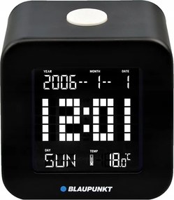 Óra Ébresztőóra Led Riasztás Digitális Klasszikus Fekete Blaupunkt CL 20 Új