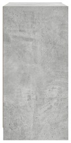betonszürke kisszekrény üvegajtókkal 68 x 37 x 75,5 cm