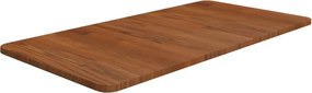 vidaXL sötétbarna kezelt tömör fa fürdőszobai pult 80x40x1,5 cm