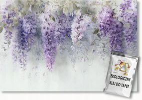 Fotótapéta Flizelina Természet Kert Bokor Virágok Lila Bézs 250x175 ragasztó