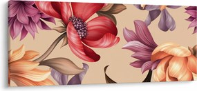 Kép - Vintage virágok (120x50 cm)