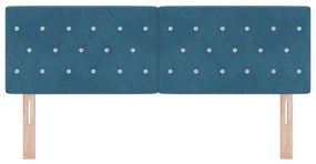 LED Fejléc Kristálygombos Tűzött Sötétkék 80 cm Bársony