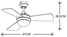 Lucci Air 512311- Mennyezeti ventilátor AIRLIE HUGGER 2xE27/15W/230V fa/barna + távirányító