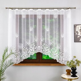 Rövid Függöny Ívvel, Nagy Virágokkal Kész Szalaggal 400X170