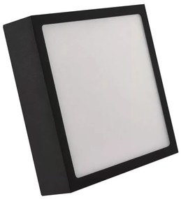 LED Mennyezeti lámpa LED/12,5W/230V 3000/3500/4000K 17x17 cm fekete