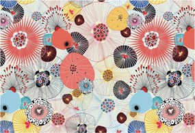 Fotótapéta Flizelin Dekoratív az irodába Színes virágok 152x104 Ragasztó