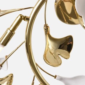 Zuma Line MX2858-6-EGN - Felületre szerelhető mennyezeti csillár LEAF 6xG9/42W/230V arany