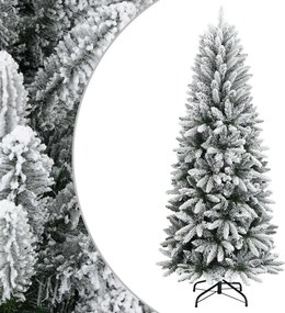 vidaXL PVC és polietilén műkarácsonyfa pelyhes hóval 210 cm