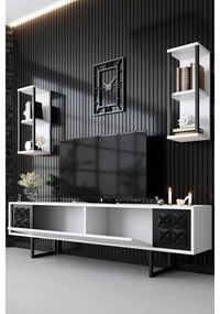 TV szekrény Black Line - White, Black