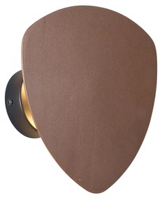 Design fali lámpa bronz organikus 20 cm 2-lámpás - Pulley