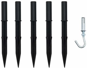 LED Karácsonyfák talajráccsal Hideg fehér 300 cm Fém